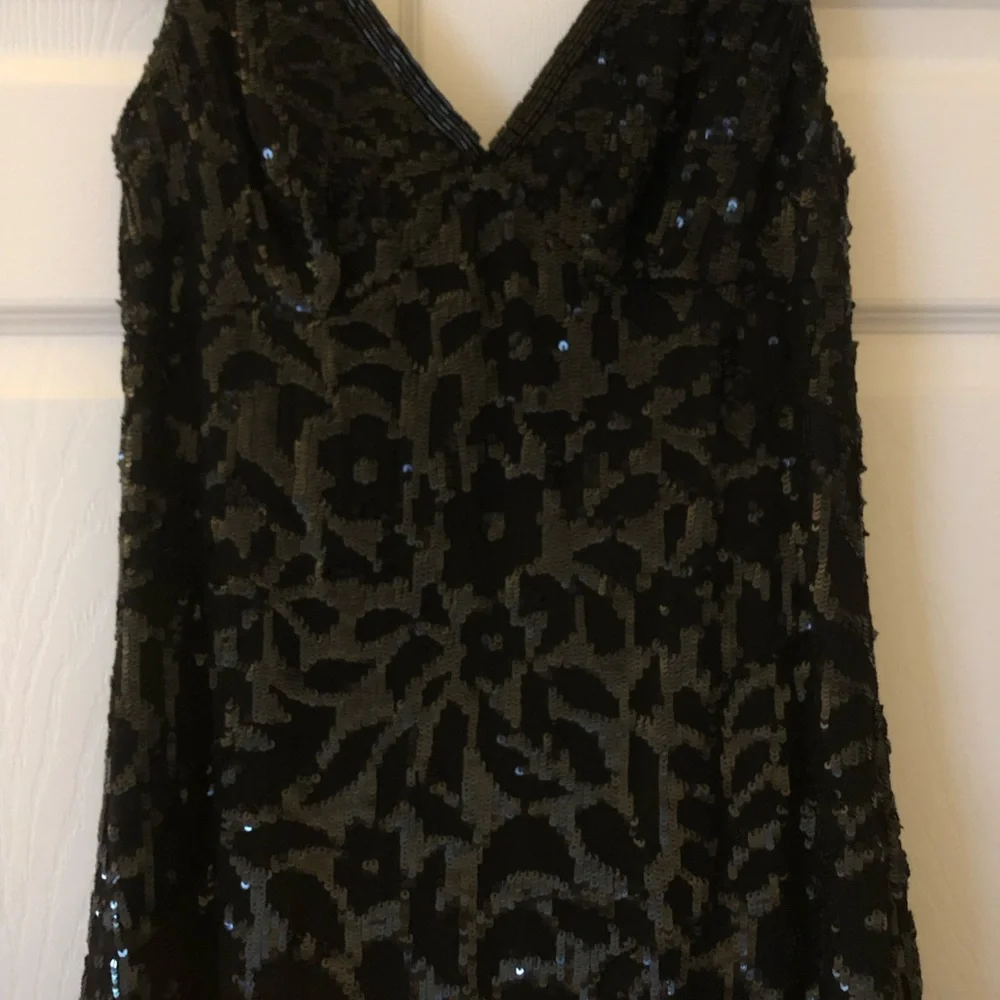 Sequin Mini Dress cocktail beaded v neck sleeveless party sexy prom wedding - Picture 8 of 15